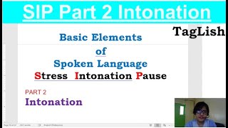 Basic Elements of Spoken Language Part 2 Intonation Wealth