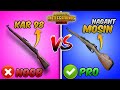 Kar98k vs Mosin Nagant Ultimate Weapon Comparison (PUBG MOBILE) Guide/Tutorial (New Sniper Rifle)