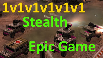 Insane Stealth game | 1v1v1v1v1v1 | Defcon 6 | Pro rules | [C&C Zero Hour]