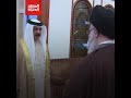 الملك يستقبل السيد عبدالله الغريفي وعدد من العلماء في قصر الصافرية 