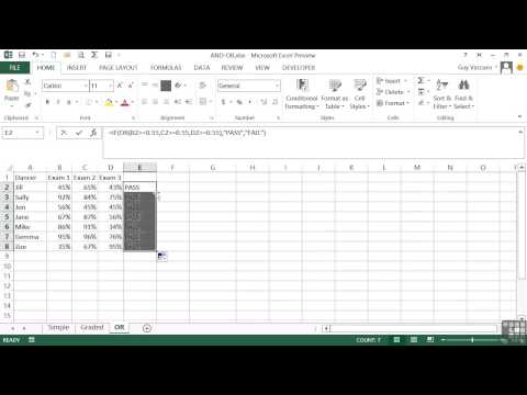 Excel 2013 Advanced: Use Of The OR Operator Within An IF - Chapter 15 of 128