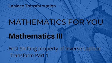 First Shifting property of Inverse Laplace  Transform Part 1 | Unit 4 | M3