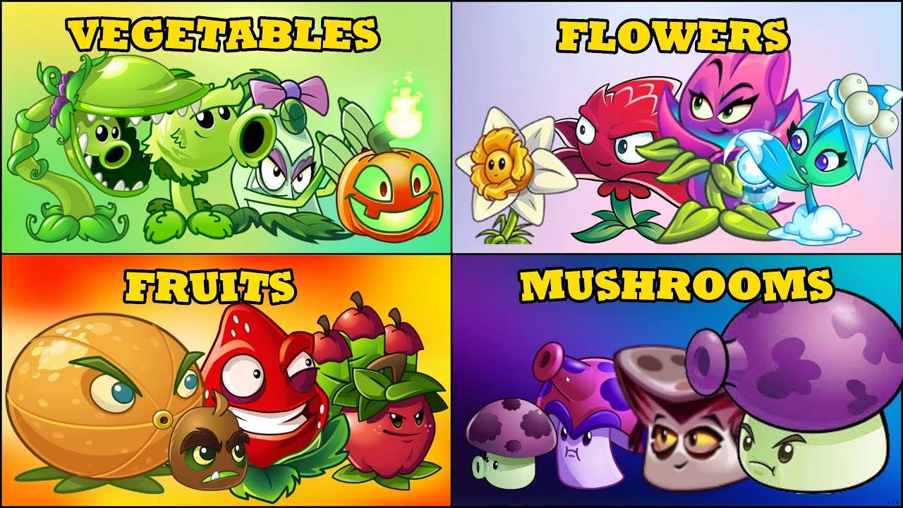 PvZ 2 Challenge Which Type of Plant is the Strongest? YouTube