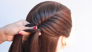 2 new ponytail hairstyle for long hair girls | fishtail braided hairstyle | unique hairstyle