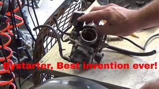 Bystarter, better then a Carburetor choke?  Bystarters first used on Honda Scooters.,