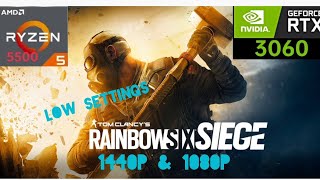 Ryzen 5500 & RTX 3060 Tom Clancys Rainbow Six Siege LOW Settings