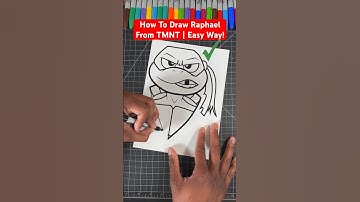 How To Draw Raphael | Ninja Turtles 🐢| Easy! #howtodraw #tmnt #shorts