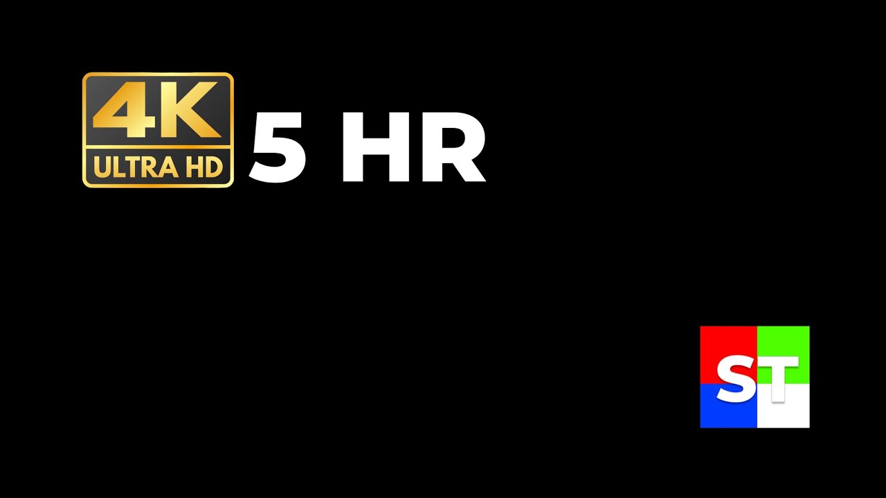 4K 5 Hour Black Screen (No Mid-Roll Ads) | 5 Horas Pantalla Negra | Sleep Aid
