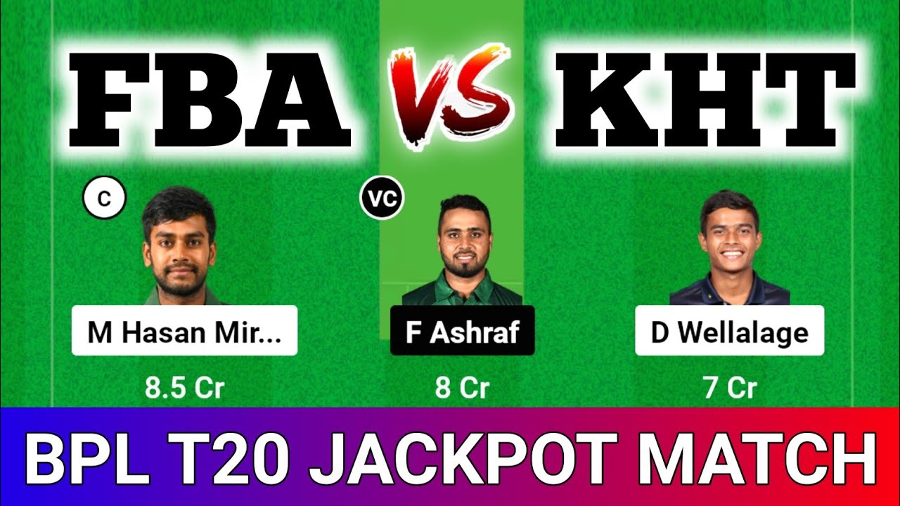 FBA vs KHT Dream11 | Fortune Barishal vs Khulna Tigers Dream11 | FBA vs KHT Dream11 Prediction Today