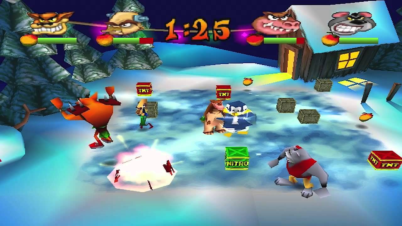 Crash Bash Walkthrough Part 34 HD 200 Warp Room 3 (Snow Bash Gold Relic) YouTube