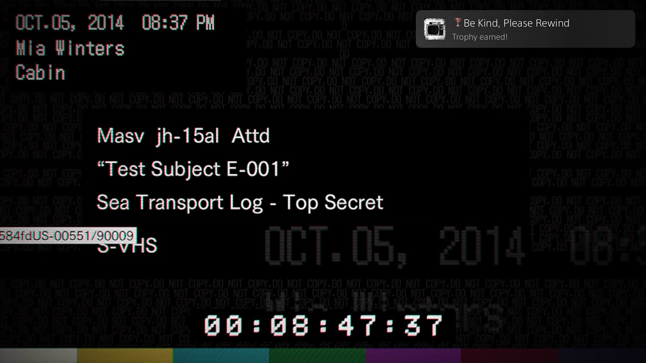 RESIDENT EVIL 7 biohazard Be Kind, Please Rewind Trophy