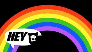 Hey Bear Sensory - Rainbow colours video  - High Contrast Animation