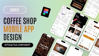 Coffee ordering app (Mobile view) design in Figma l UI/UX — Figma tutorial (prototyping, wireframe)