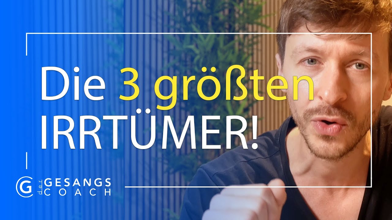 Die 3 größten Irrtümer über Stimmbildung - und wie du es besser machst!