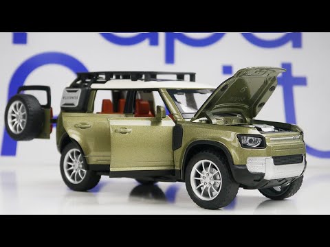 Лэнд Ровер Дефендер - обзор машинки Land Rover Defender открывается всё, длина 21см масштаб 1/24