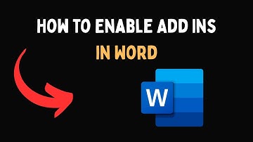 How to Enable Add Ins in Word