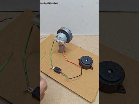 Buzzer Ringing by Rotating Wheel | #dcmotor #tech #diy #dcmotorproject