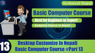 How to customize desktop in windows 10 | Basic Computer Course Part 13| Technical Nepal