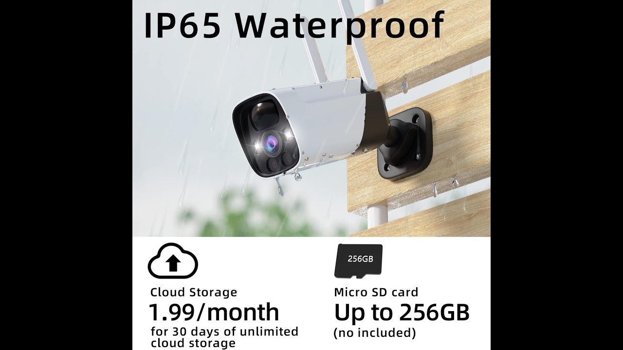 Rraycom 4 Pack Security Cameras Wireless Outdoor Solar Powered with AI ...