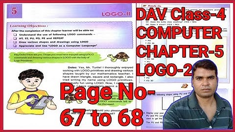 #3🔥LOGO-2🔥Logo Page-67 to 68 Class 4 Computer DAV Chapter- 5 🔥Class 4 Computer dav Chapter- 5
