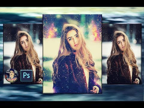 Photoshop CC2018 Tutorial / Outdoor Portrait Editing speed art����
