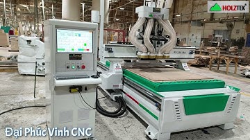 Máy cnc router 4 trục Holztek | Rulo tỳ phôi cắt ván nhỏ không bị chạy ván