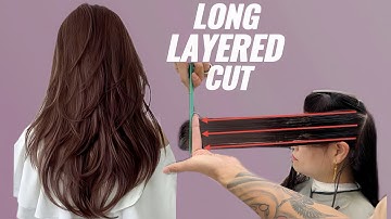 How to Cut a Perfect Long Layered | Long Layered Haircut The Ultimate Guide to Volume (Step-by-Step)