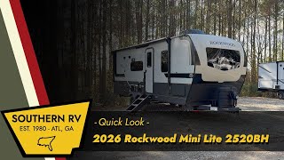 New 2026 Forest River RV Rockwood Mini Lite 2520BH Travel Trailer