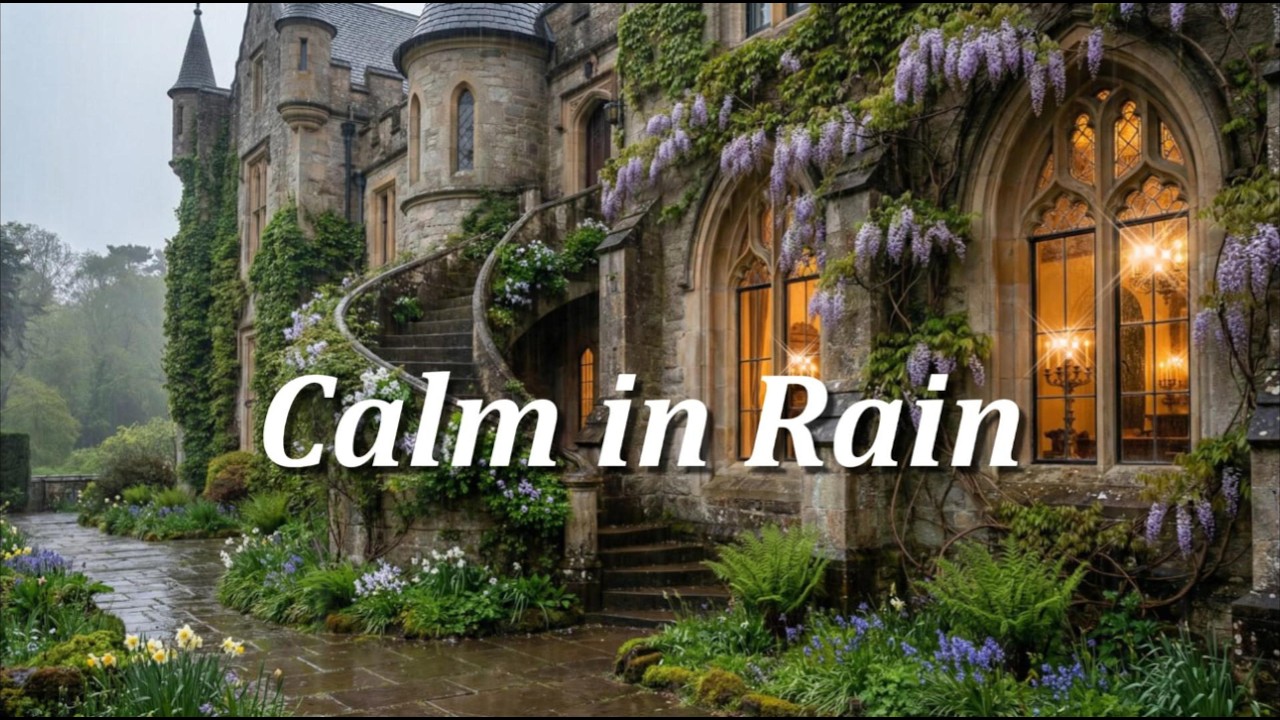 Rain Relax Ambience for Focus | Cozy Dark Academia