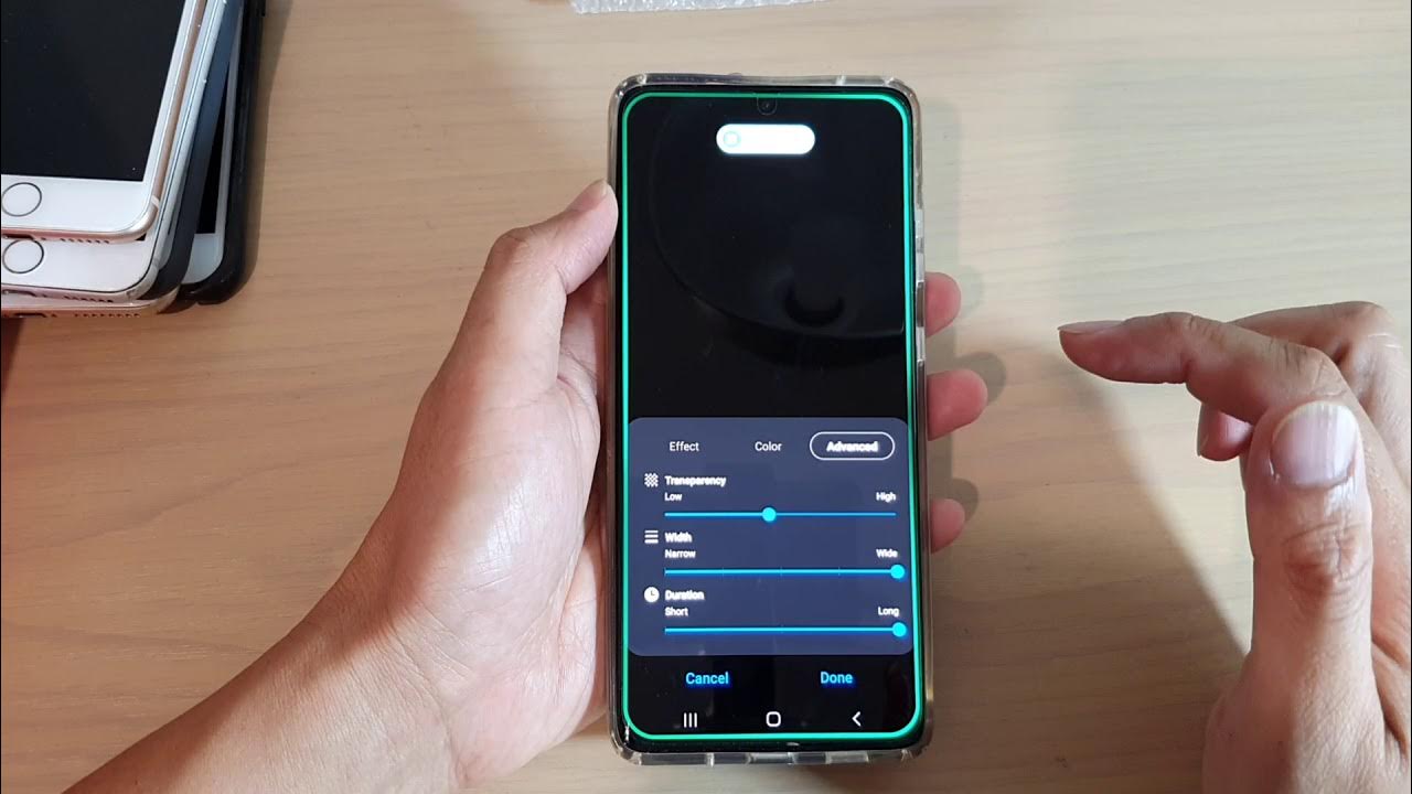 Galaxy S21/Ultra/Plus How to Change Edge Lighting Transparency/Width