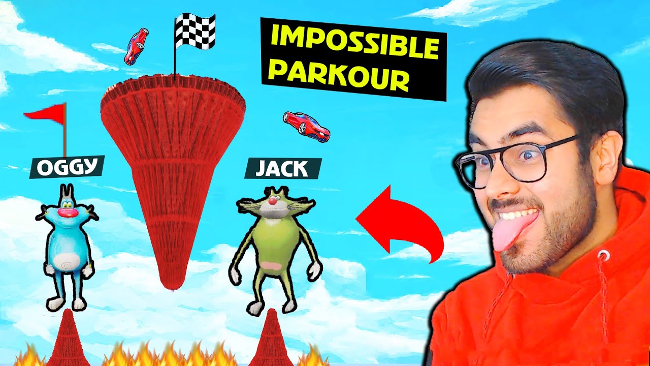 Impossible PARKOUR in GTA 5 Ft. OGGY, JACK & BOB | Hitesh KS