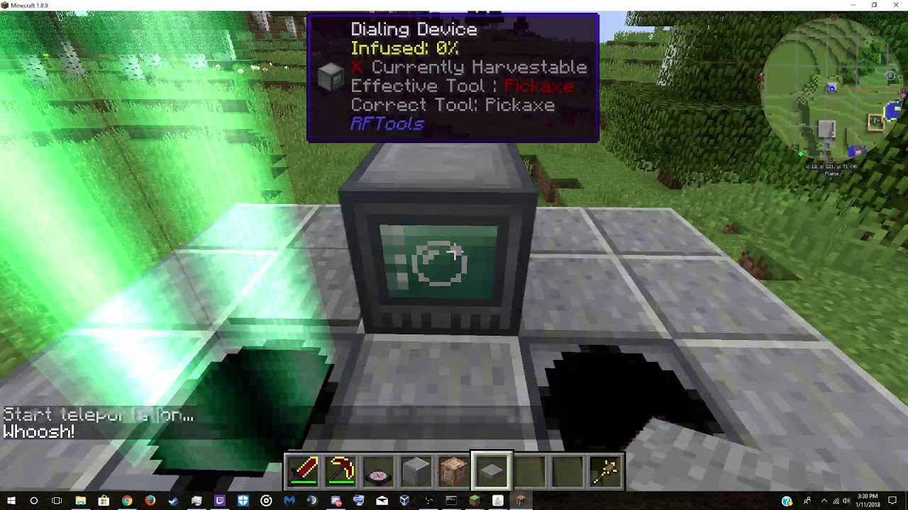 Matter Transmitter Rftools Dimlet Create Minecraft Game Destination Analyzer