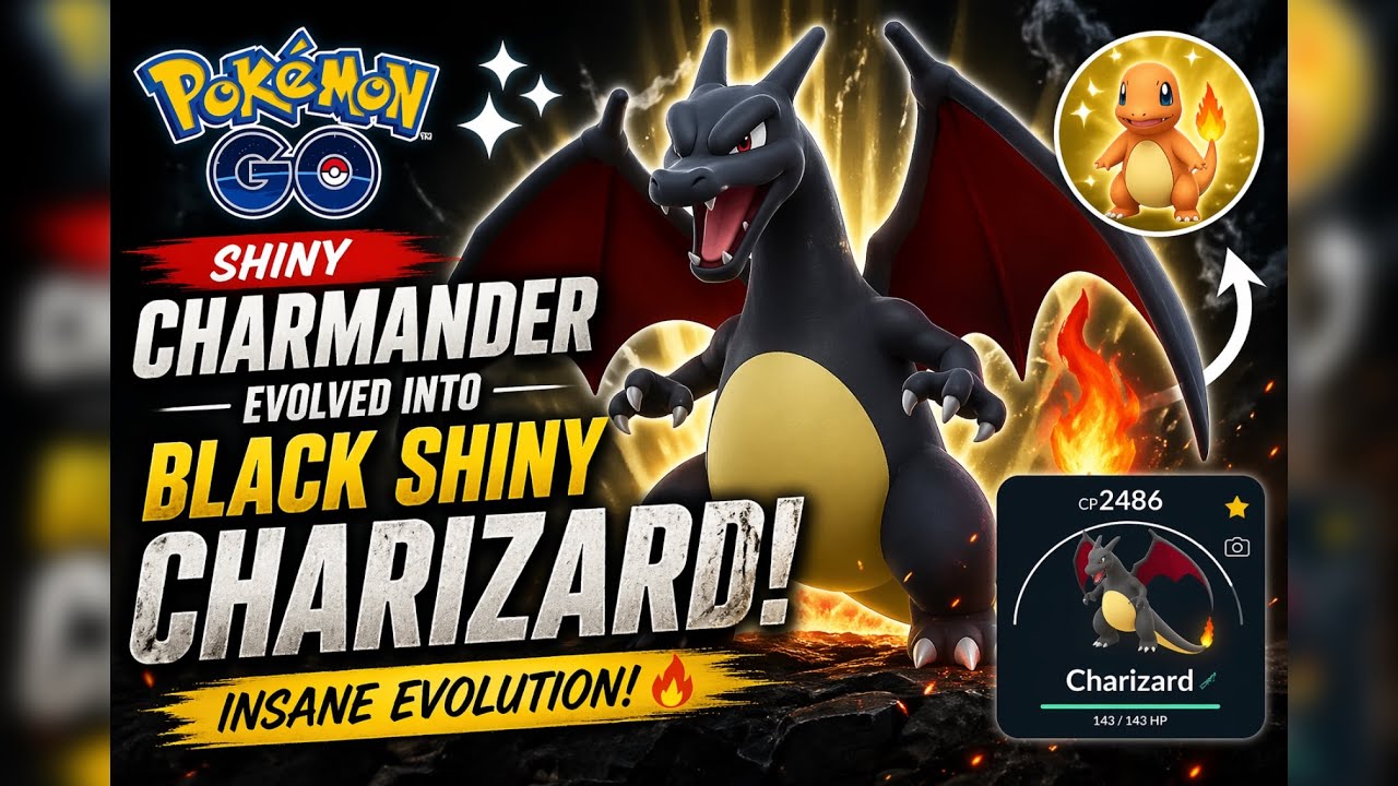 BLACK Shiny Charizard in Pokmon GO! #pokemon #charizard