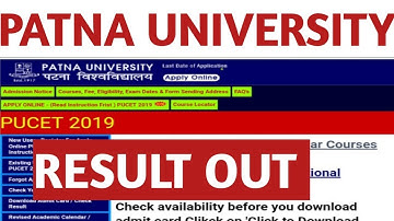 PATNA UNIVERSITY RESULT OUT B.A,B.SC,B.COM//ADMISSION DATE.