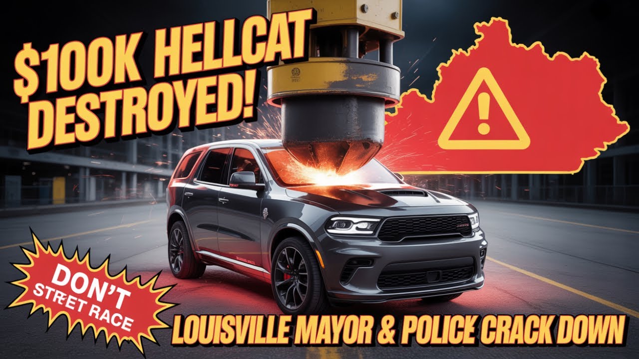 Louisville Police & Mayor CRUSH $100K Dodge Hellcat | Street Racing Ban in Kentucky