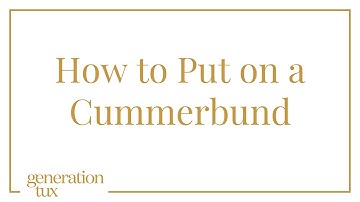 How to Put on a Cummerbund