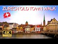 (4K) Zurich, Switzerland Rainy Old Town Walk