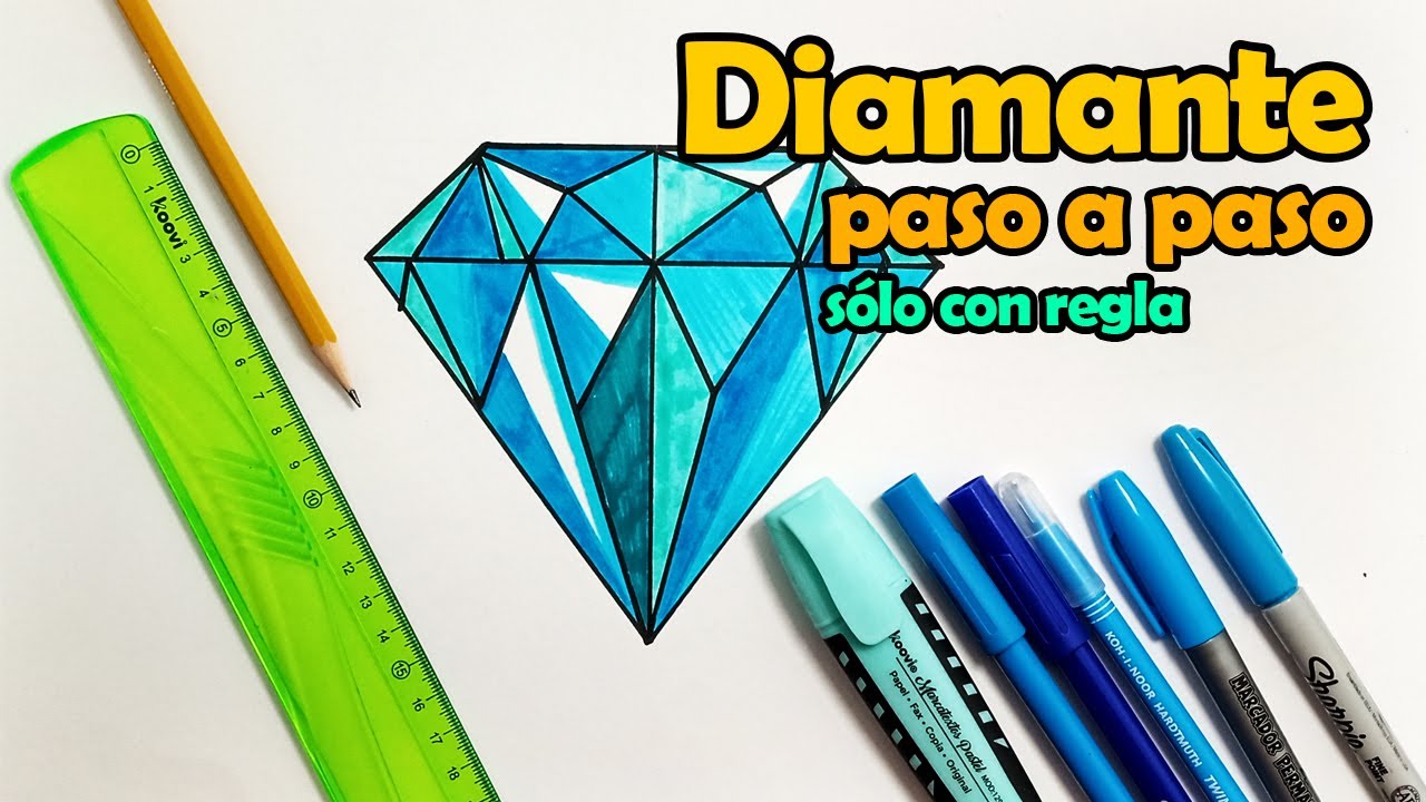 Dibujando un diamante paso a paso PARA NO SALIR DE CASA