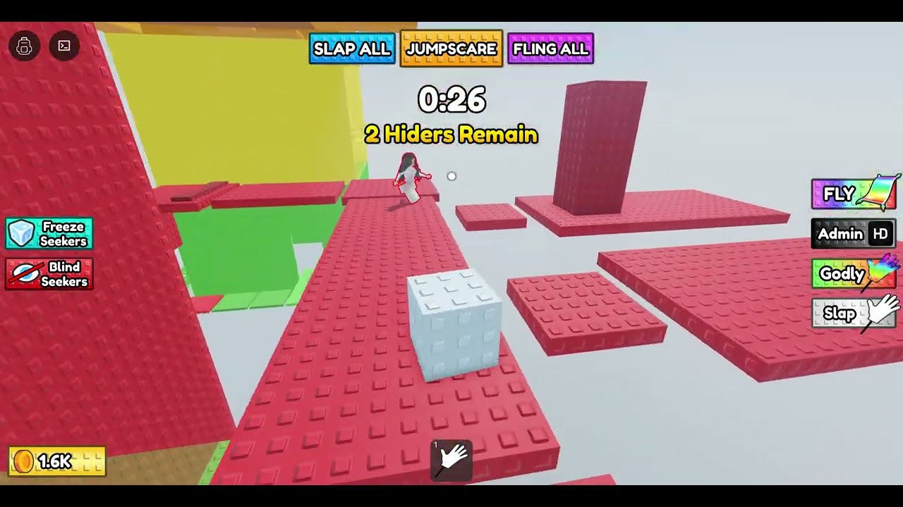 hide in seek but your a block