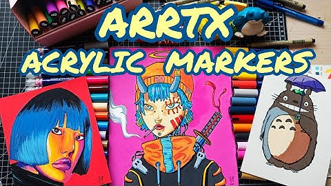 Painting with ARRTX ACRYLIC MARKERS | Drawing + Honest Review #arrtxsimptap #arrtxacrylicmarkers