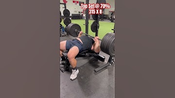 Cube Method Bench Day | Wave 1 Week 2: 70% X 8 Reps #benchpress #powerlifting #strength