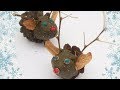 Reno de Navidad con piñas - Pinecone reindeer 😜