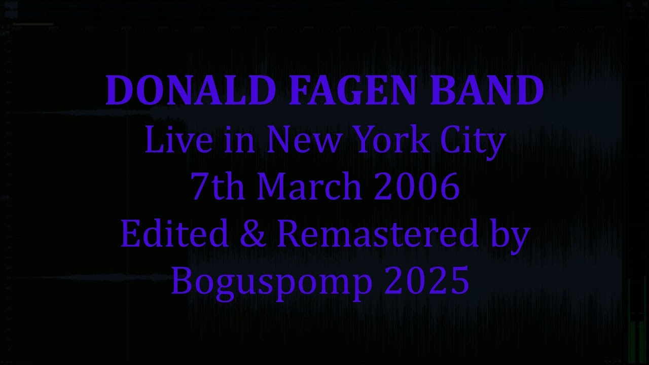 DONALD FAGEN (STEELY DAN) 7th March 2006 - New York City, Stereo