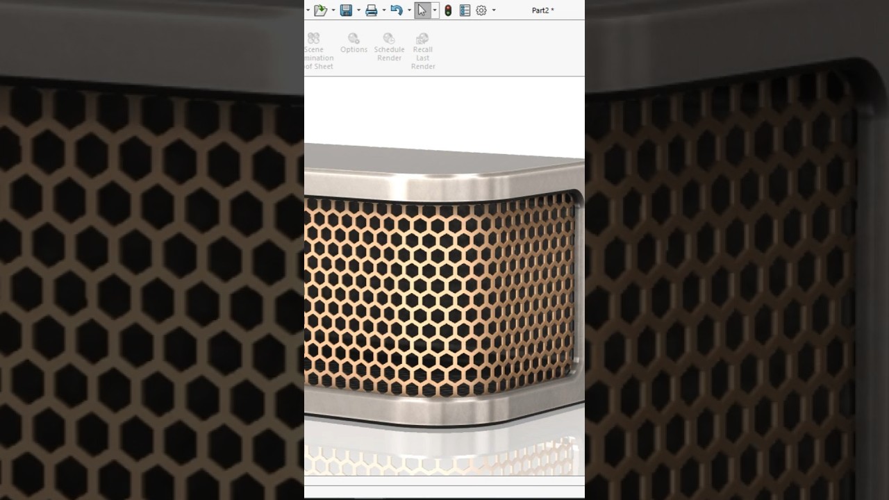 Honeycomb Mesh in Solidworks. Watch the full tutorial on my YouTube channel. 
