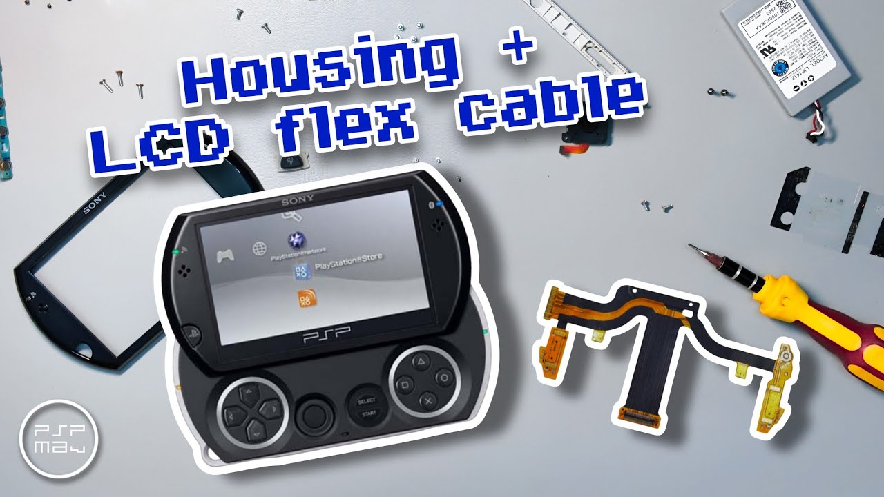 PSP Go full housing reshell + LCD Flex Ribbon replacement ! Easy