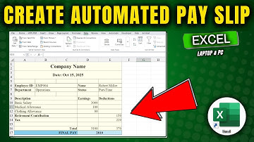 How to Create Automated Pay Slip in Excel