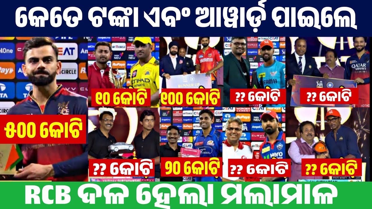 TATA IPL 2025 Award Ceremony RCB Team Prize Money Win Final Match Virat Kohli