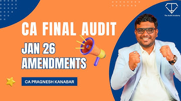 Amendments🎯CA Final Audit Jan 26  | Must-Watch Update! 📚✨Audit of NBFC and Professional Ethics 📝