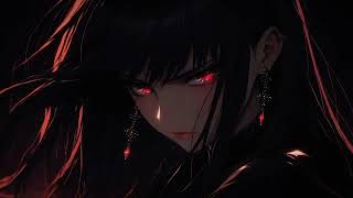 AI Generated, Anime Girl, Red Eyes, Dark Aesthetic | Live Wallpaper 4K