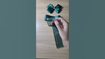 Hướng dẫn làm kẹp tóc nơ xanh bộ đội bởi Solmi/Howtomakeribbonrow #keptocno #solmi #handmade #ribbon